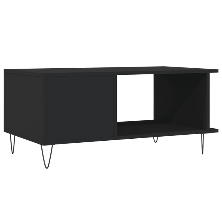 Salontafel 90x50x40 cm bewerkt hout zwart MeubelReus