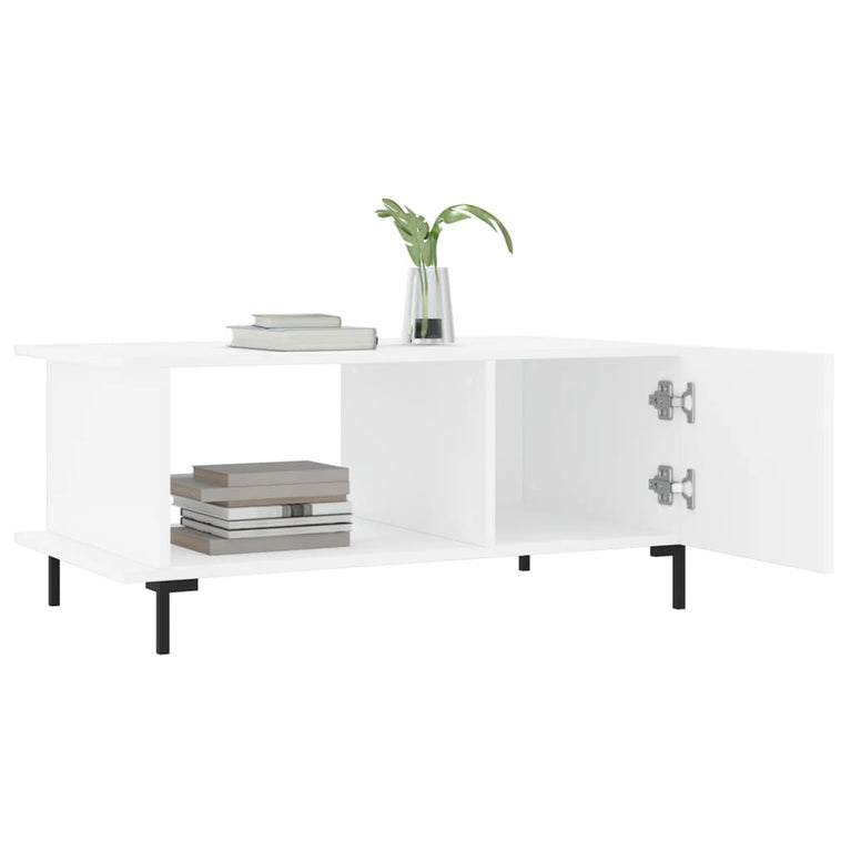 Salontafel 90x50x40 cm bewerkt hout wit MeubelReus
