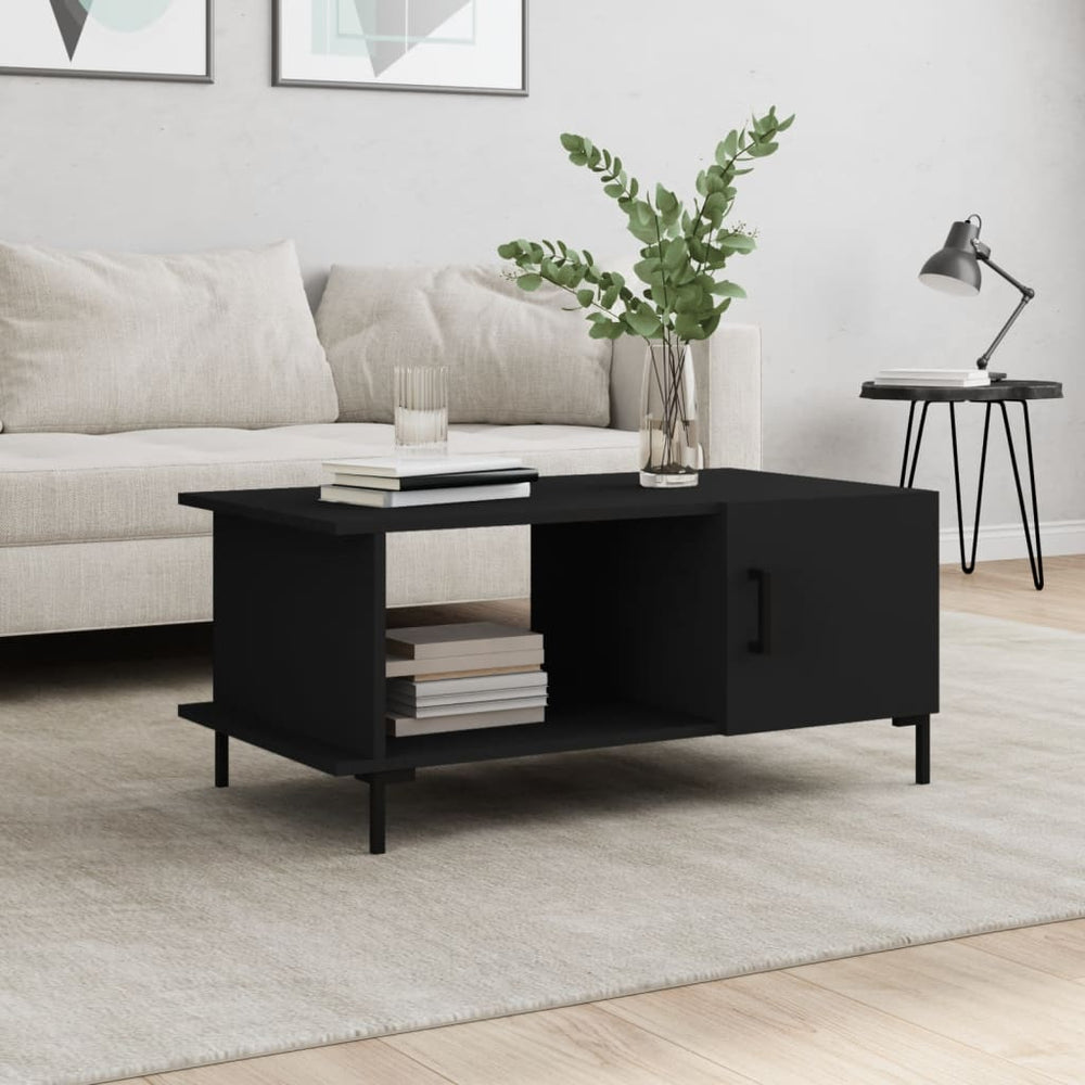 Salontafel 90x50x40 cm bewerkt hout zwart MeubelReus