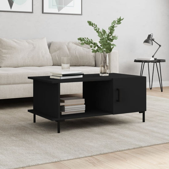 Salontafel 90x50x40 cm bewerkt hout zwart MeubelReus