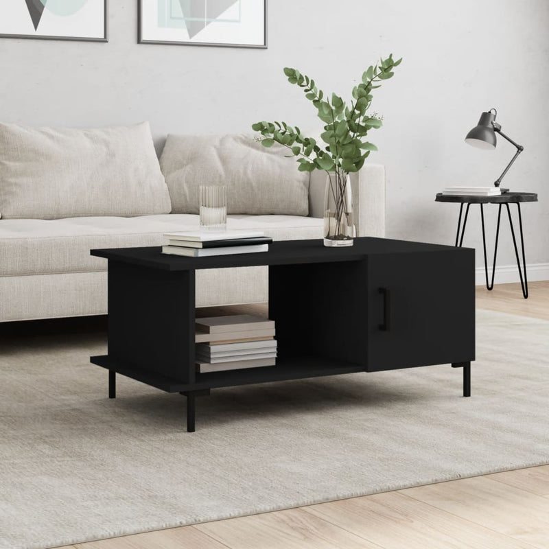 Salontafel 90x50x40 cm bewerkt hout zwart MeubelReus
