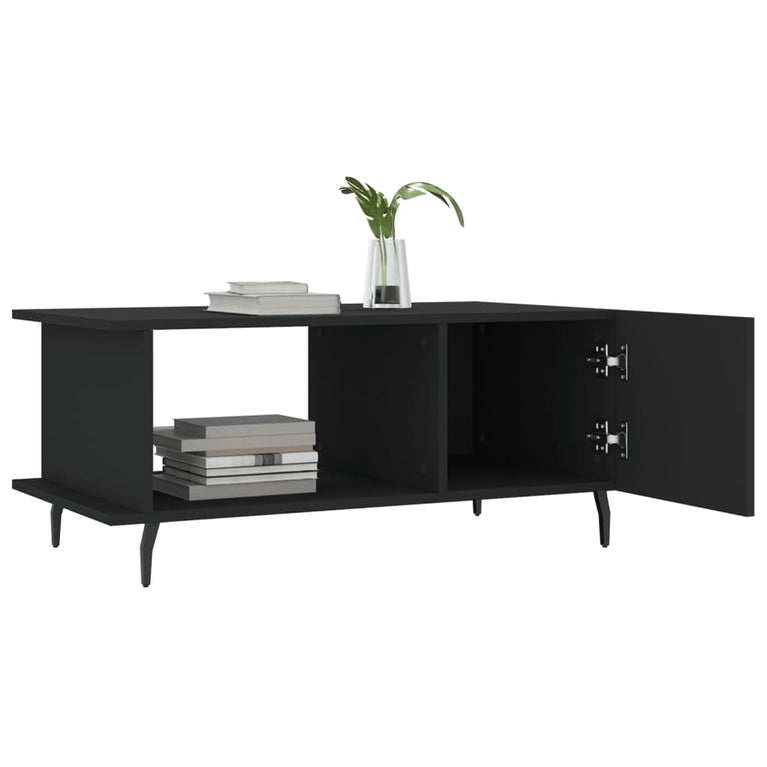 Salontafel 90x50x40 cm bewerkt hout zwart MeubelReus