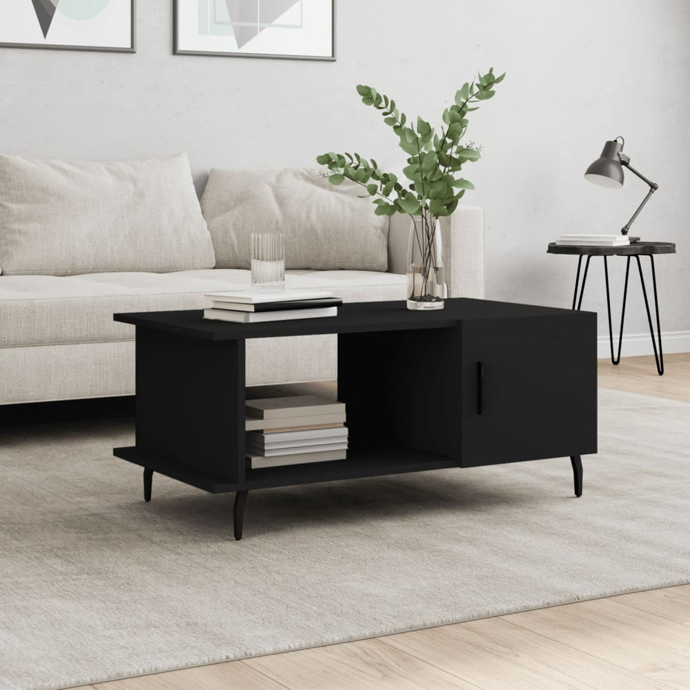 Salontafel 90x50x40 cm bewerkt hout zwart MeubelReus
