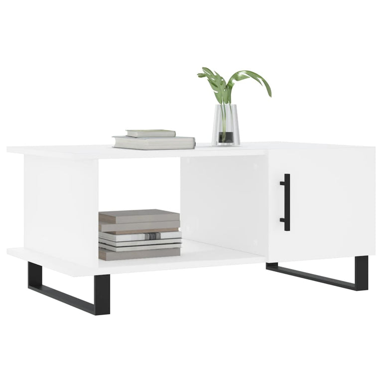 Salontafel 90x50x40 cm bewerkt hout wit MeubelReus