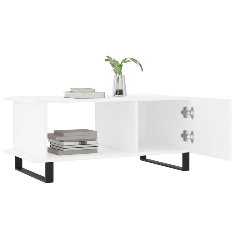 Salontafel 90x50x40 cm bewerkt hout wit MeubelReus