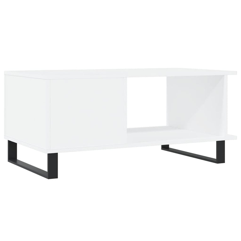 Salontafel 90x50x40 cm bewerkt hout wit MeubelReus