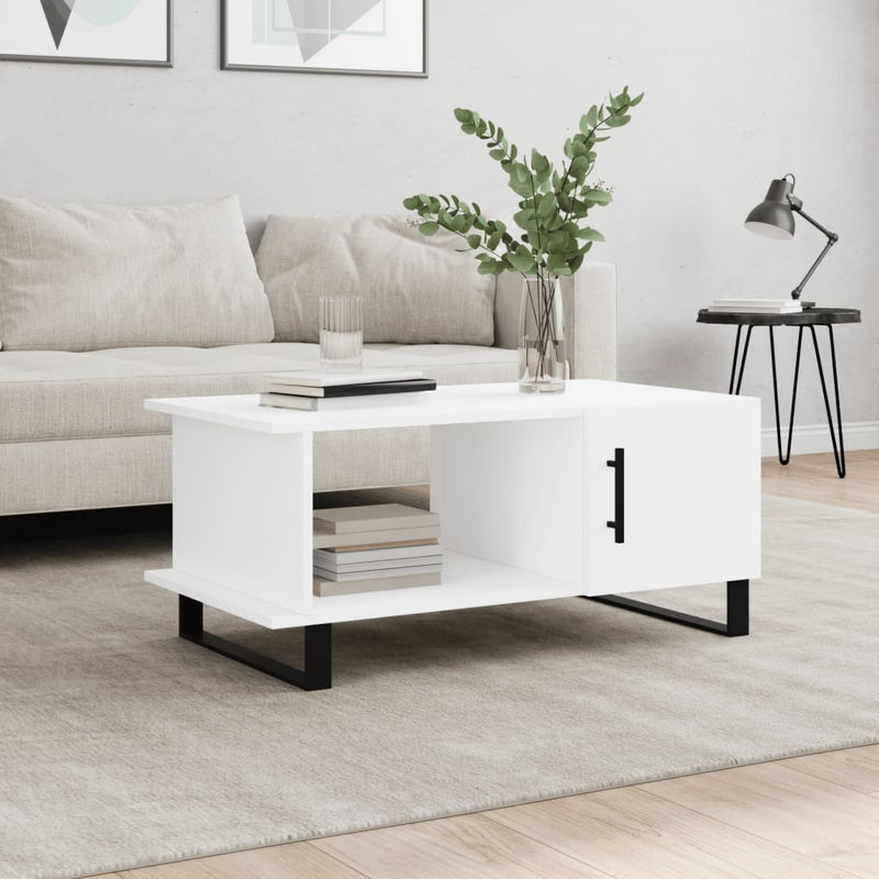 Salontafel 90x50x40 cm bewerkt hout wit MeubelReus