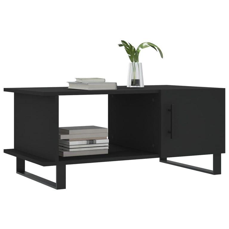 Salontafel 90x50x40 cm bewerkt hout zwart MeubelReus