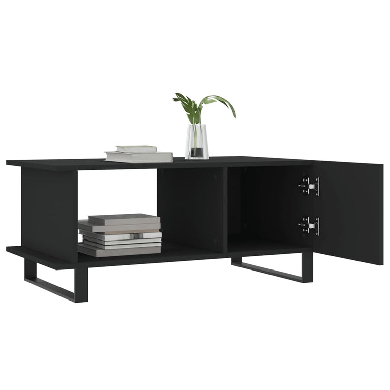 Salontafel 90x50x40 cm bewerkt hout zwart MeubelReus