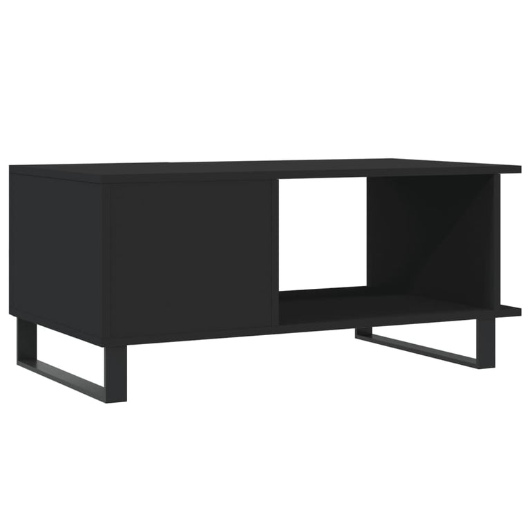 Salontafel 90x50x40 cm bewerkt hout zwart MeubelReus