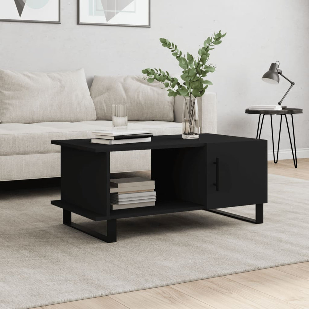 Salontafel 90x50x40 cm bewerkt hout zwart MeubelReus