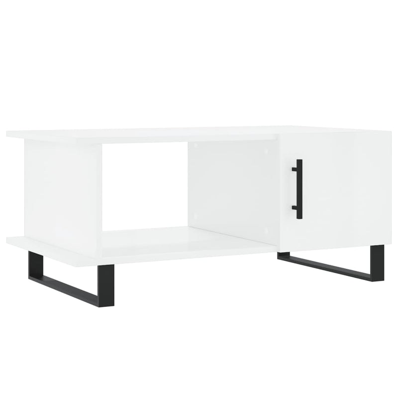 Salontafel 90x50x40 cm bewerkt hout hoogglans wit MeubelReus