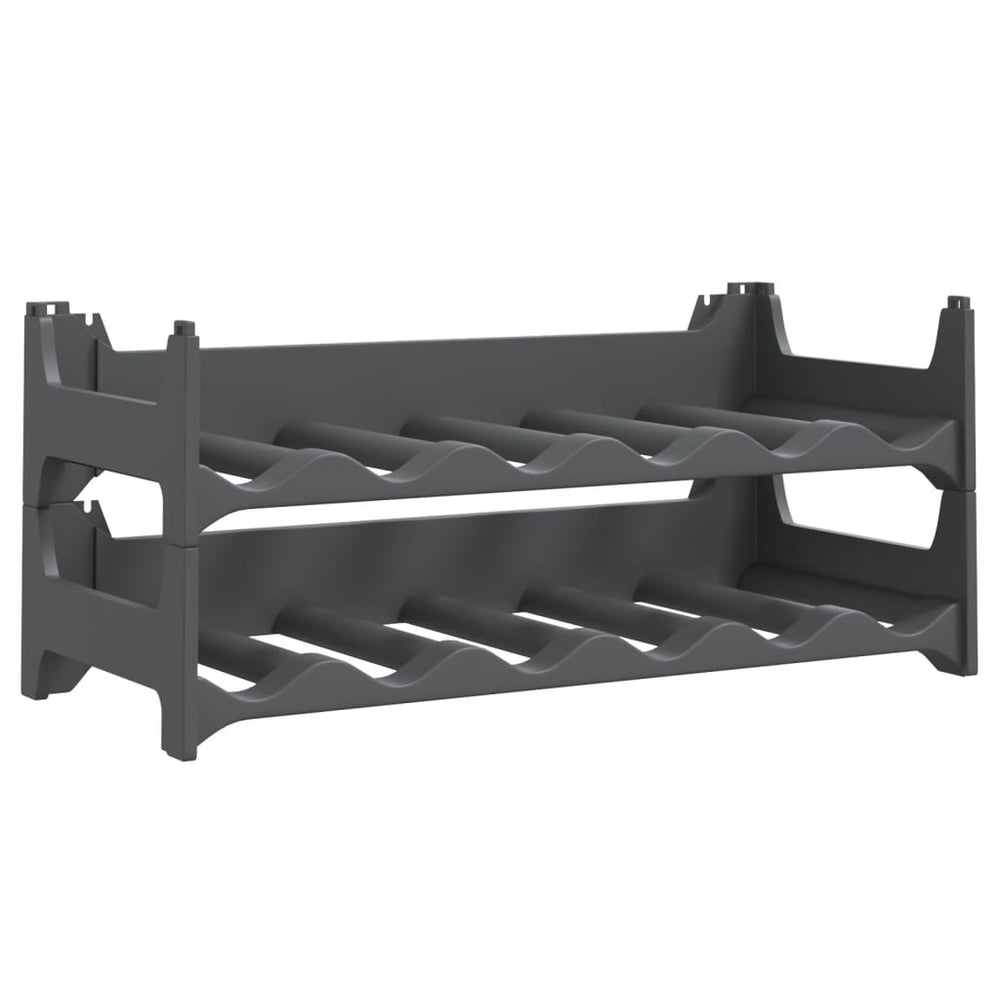 Wijnrek voor 12 flessen stapelbaar PP MeubelReus