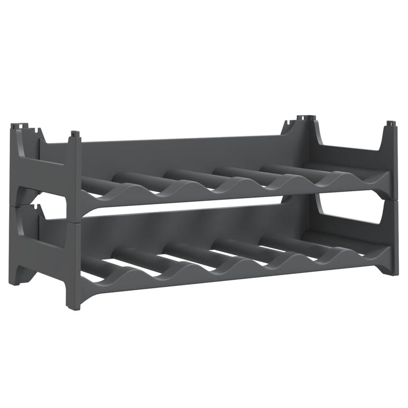 Wijnrek voor 12 flessen stapelbaar PP MeubelReus