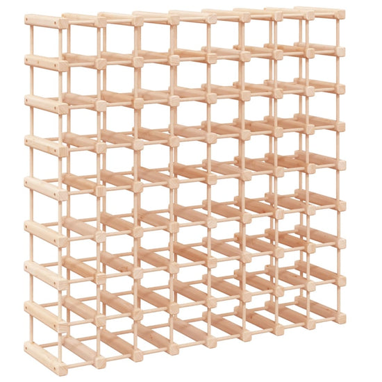 Wijnrek voor 72 flessen 90,5x23x90,5 cm massief grenenhout MeubelReus