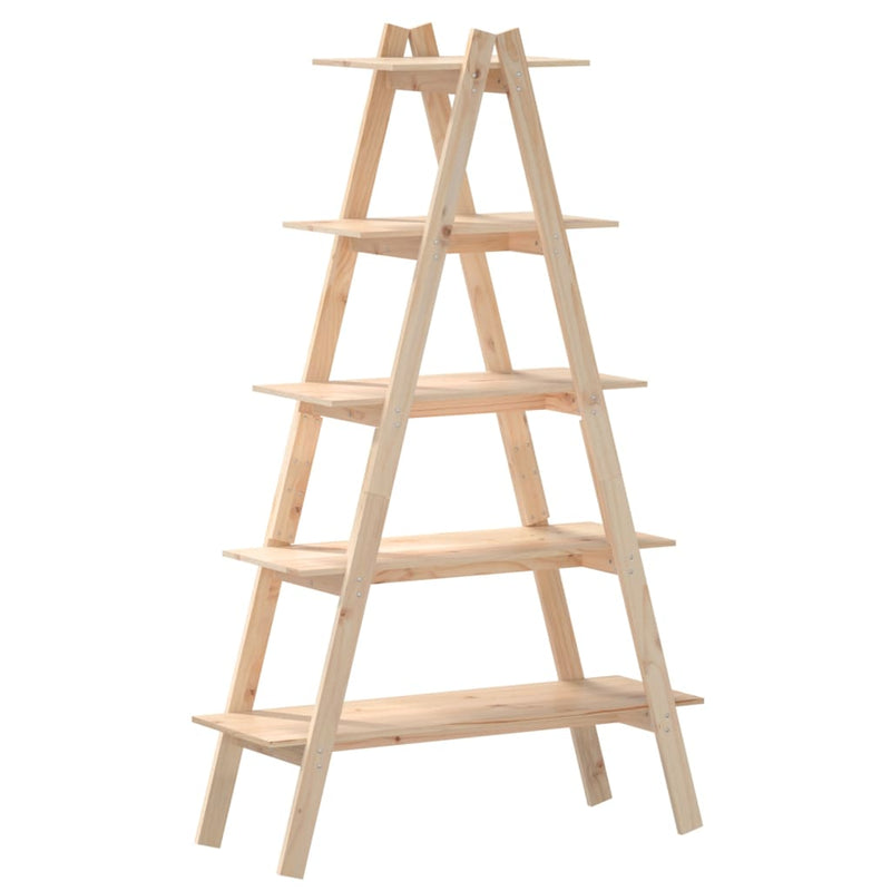 Opbergek 5-laags A-vorm 110x40x180,5 cm massief grenenhout MeubelReus