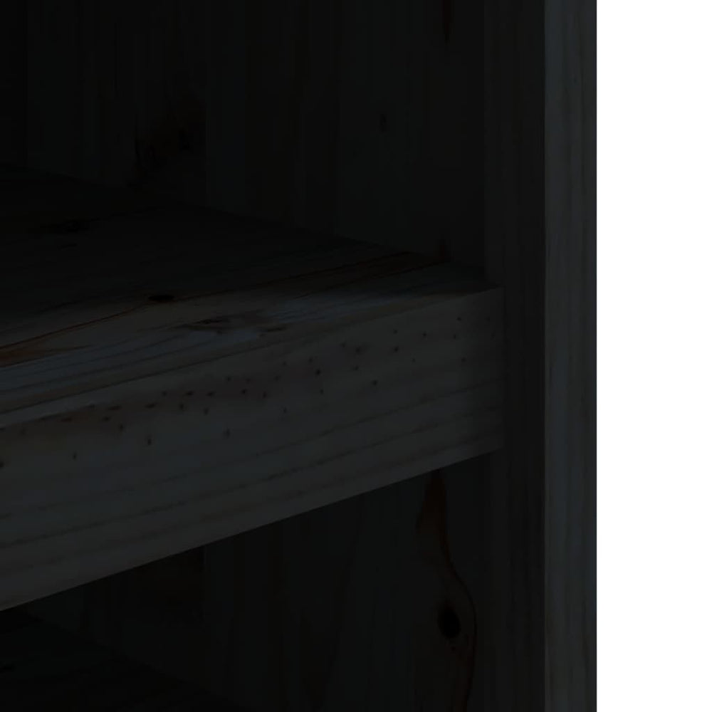 Keukenkast voor buiten 106x55x64 cm massief grenenhout zwart MeubelReus