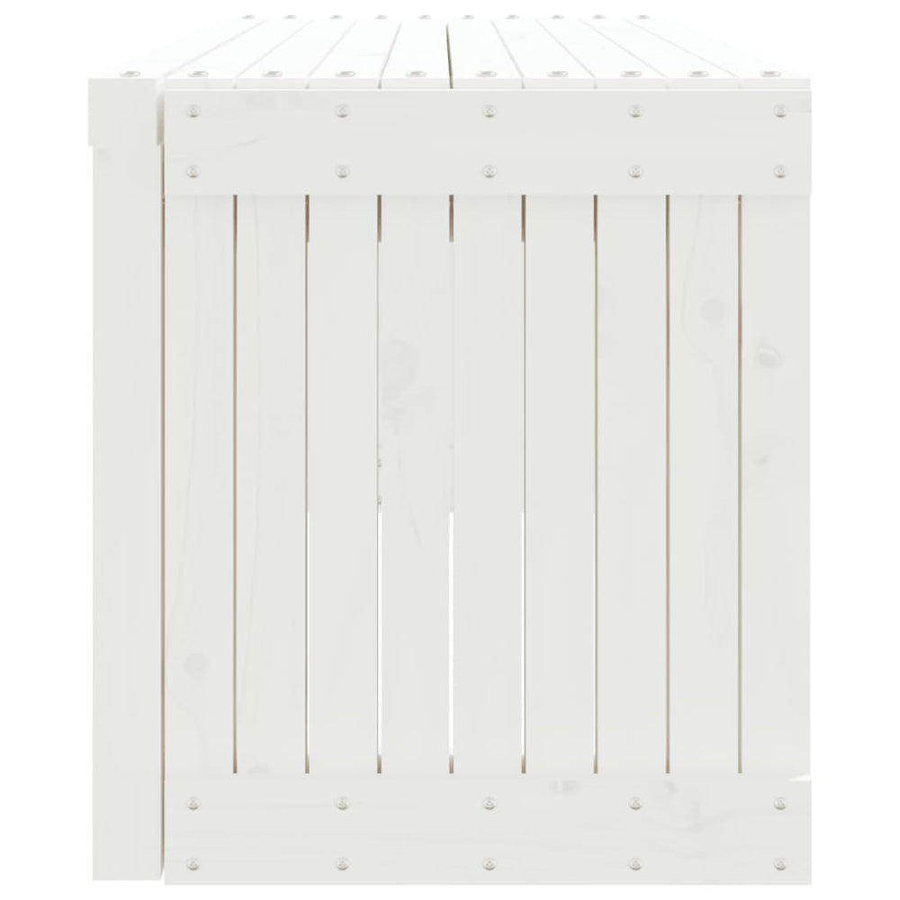 Tuinbankje verlengbaar 212,5x40,5x45 cm massief grenenhout wit MeubelReus