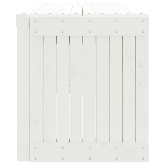 Tuinbankje verlengbaar 212,5x40,5x45 cm massief grenenhout wit MeubelReus