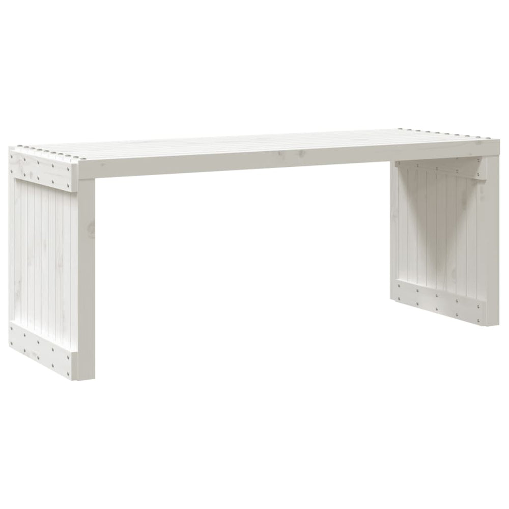Tuinbankje verlengbaar 212,5x40,5x45 cm massief grenenhout wit MeubelReus