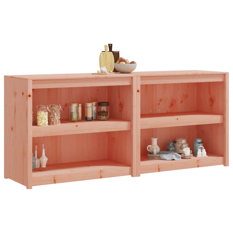 Keukenkasten voor buiten 2 st massief douglashout