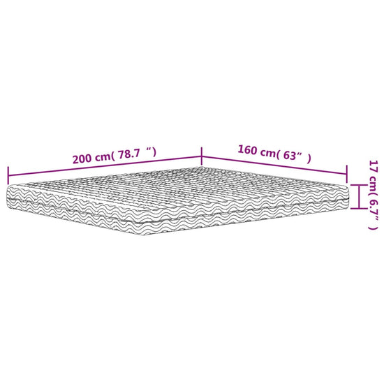 Schuimmatras hardheid H2 H3 160x200 cm wit MeubelReus
