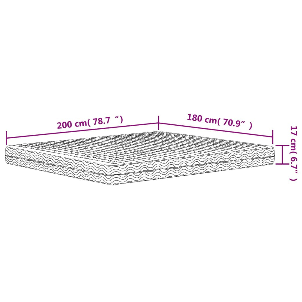 Schuimmatras hardheid H2 H3 180x200 cm wit MeubelReus