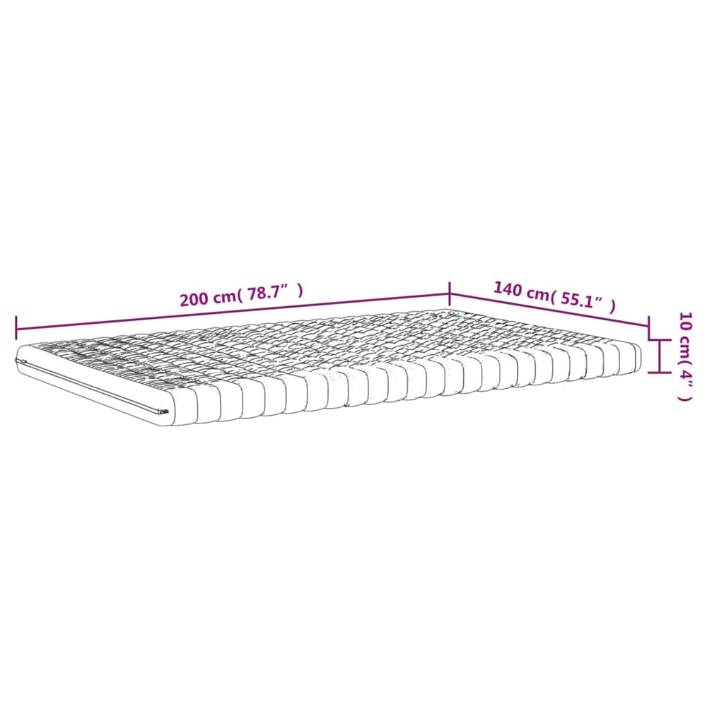 Schuimmatras 7 zones hardheid 20 ILD 140x200 cm wit MeubelReus