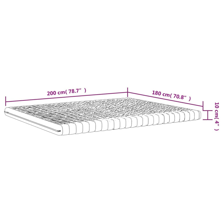 Schuimmatras 7 zones hardheid 20 ILD 180x200 cm wit