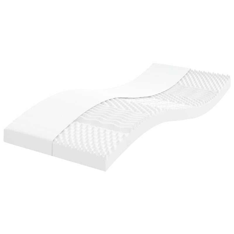 Schuimmatrassen 2 st 7 zones hardheid 20 ILD 90x190 cm wit
