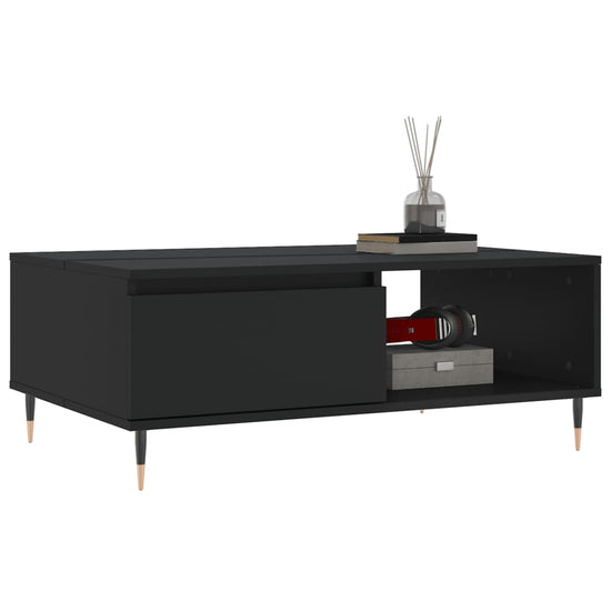 Salontafel 90x60x35 cm bewerkt hout zwart MeubelReus