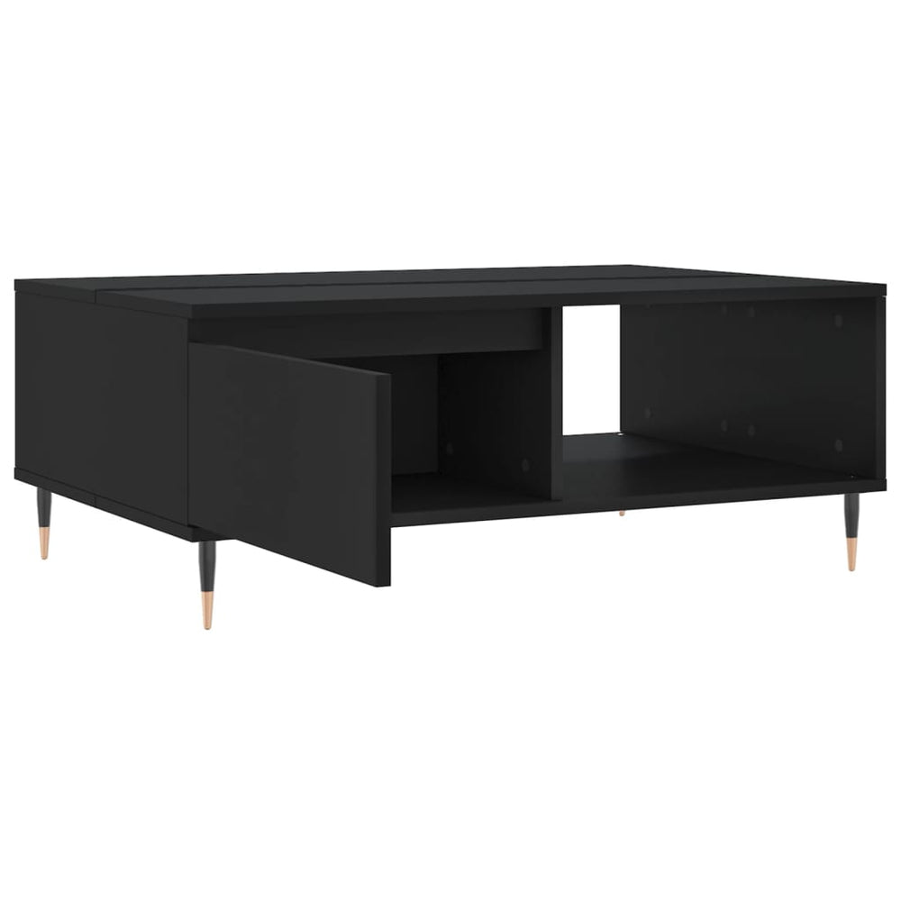 Salontafel 90x60x35 cm bewerkt hout zwart MeubelReus