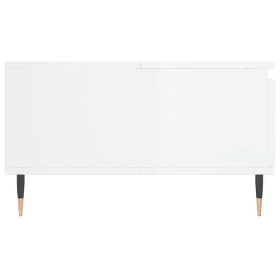 Salontafel 90x60x35 cm bewerkt hout hoogglans wit MeubelReus