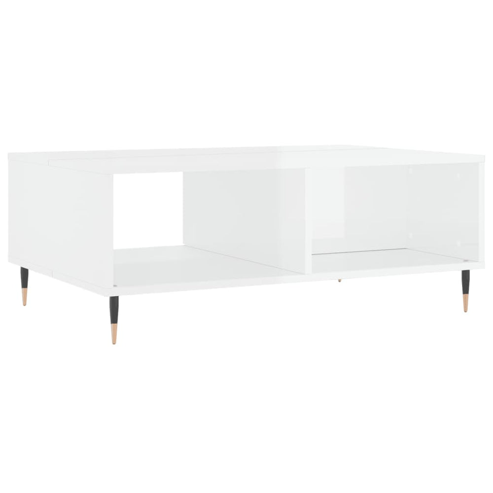 Salontafel 90x60x35 cm bewerkt hout hoogglans wit MeubelReus