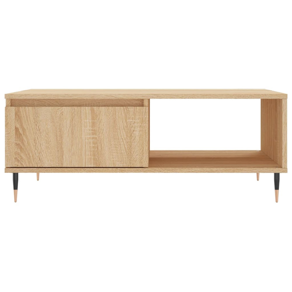 Salontafel 90x60x35 cm bewerkt hout sonoma eikenkleurig MeubelReus