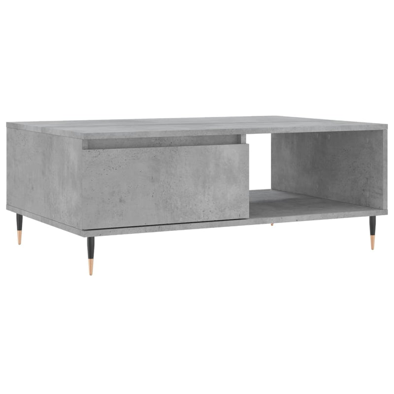 Salontafel 90x60x35 cm bewerkt hout betongrijs MeubelReus