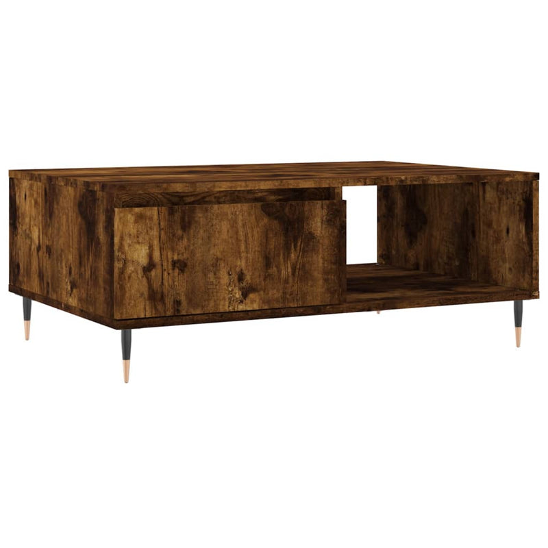 Salontafel 90x60x35 cm bewerkt hout gerookt eikenkleurig MeubelReus