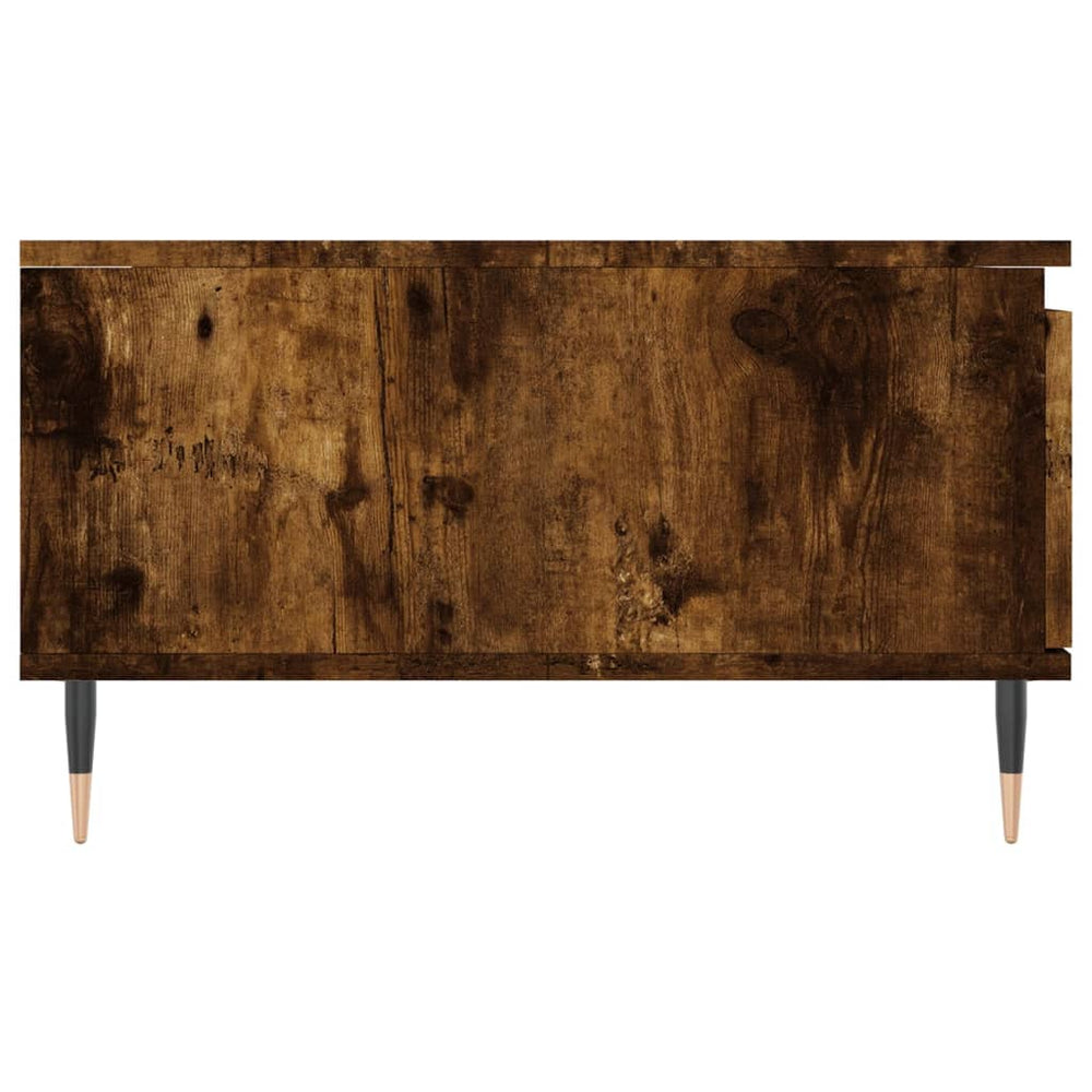 Salontafel 90x60x35 cm bewerkt hout gerookt eikenkleurig MeubelReus