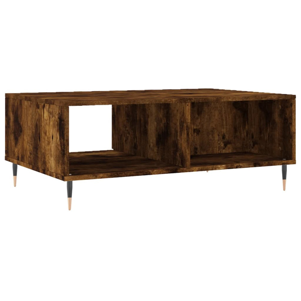 Salontafel 90x60x35 cm bewerkt hout gerookt eikenkleurig MeubelReus