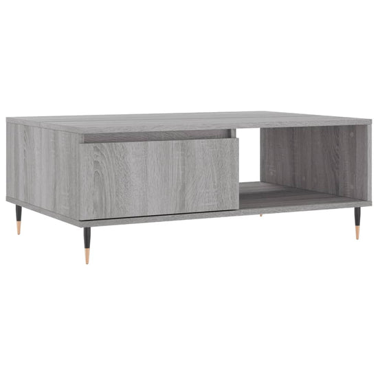 Salontafel 90x60x35 cm bewerkt hout grijs sonoma eikenkleurig MeubelReus