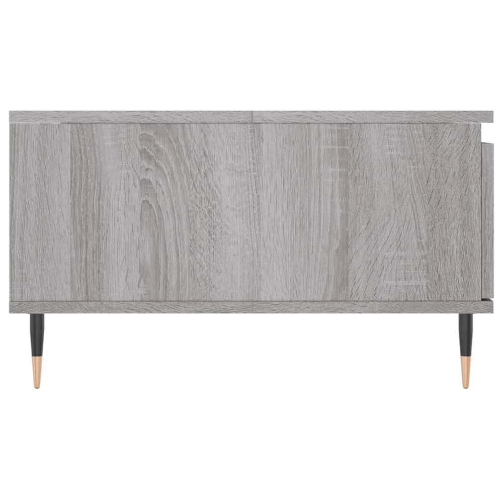Salontafel 90x60x35 cm bewerkt hout grijs sonoma eikenkleurig MeubelReus