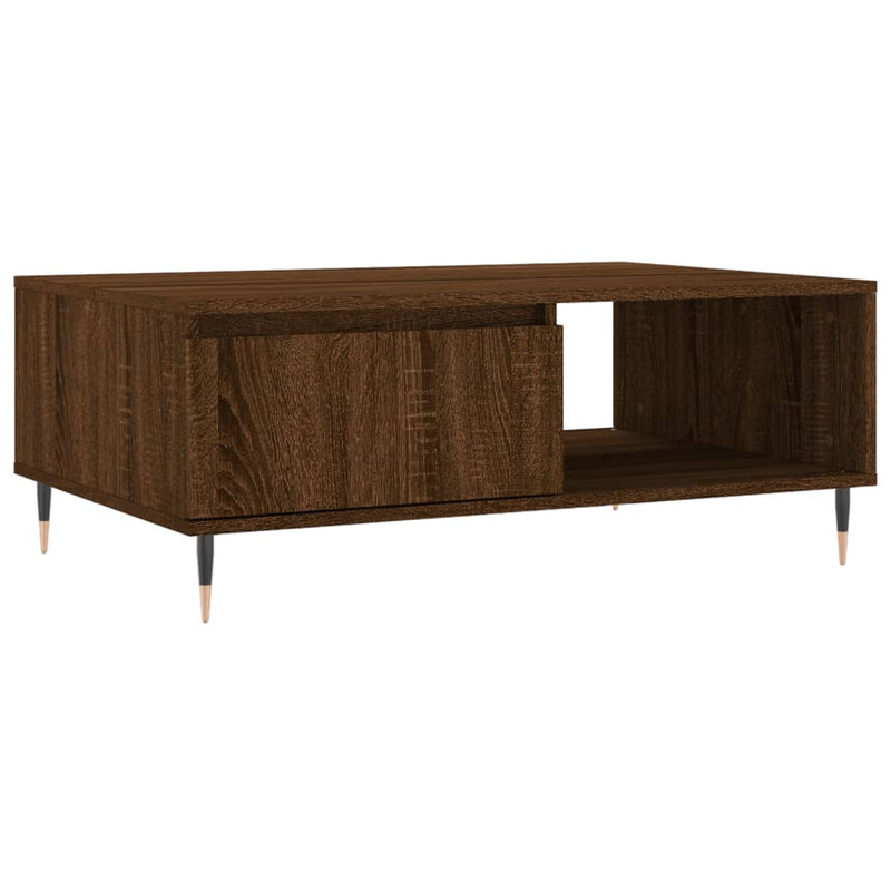 Salontafel 90x60x35 cm bewerkt hout bruin eikenkleur MeubelReus