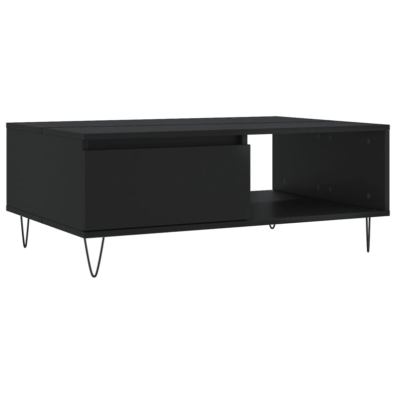 Salontafel 90x60x35 cm bewerkt hout zwart MeubelReus