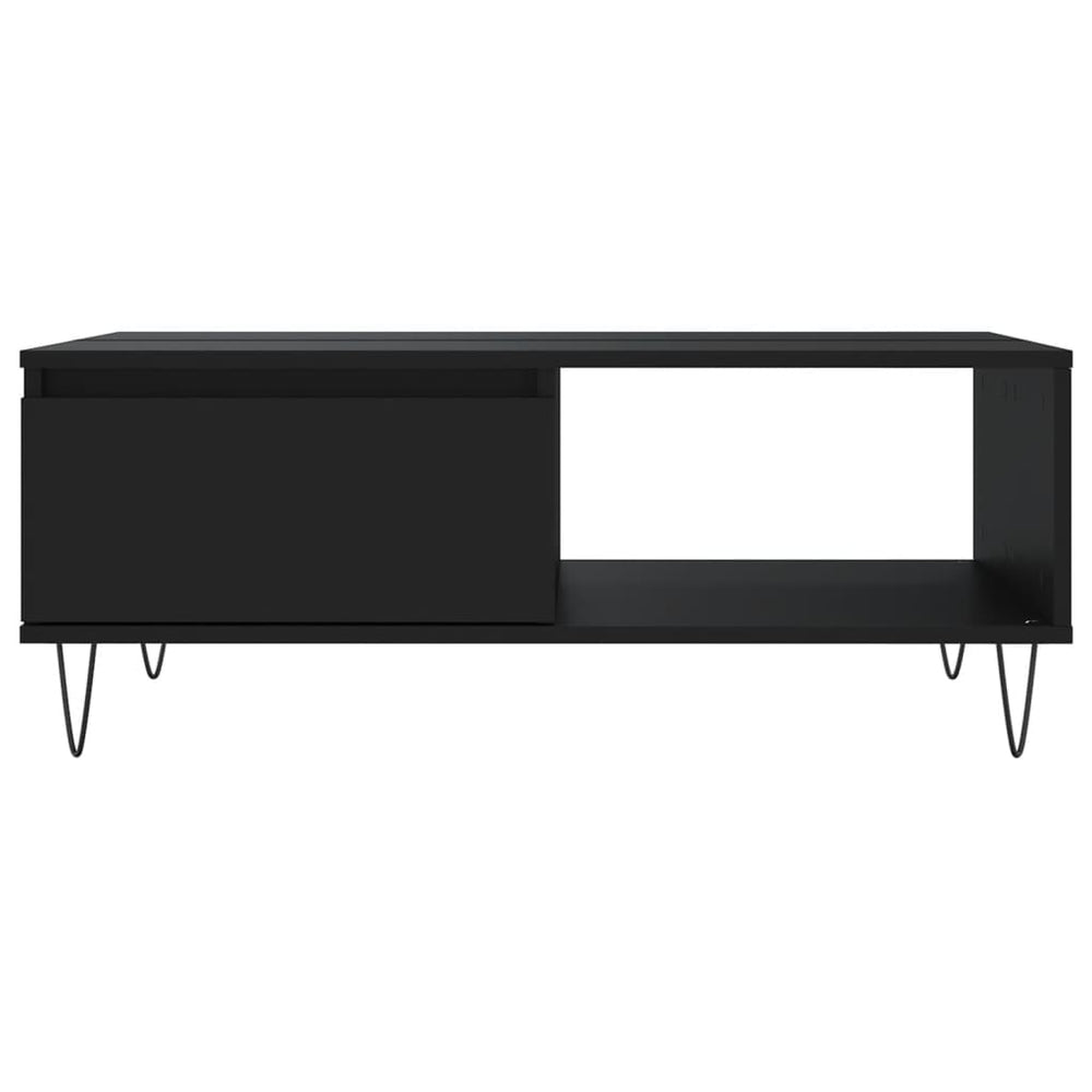 Salontafel 90x60x35 cm bewerkt hout zwart MeubelReus