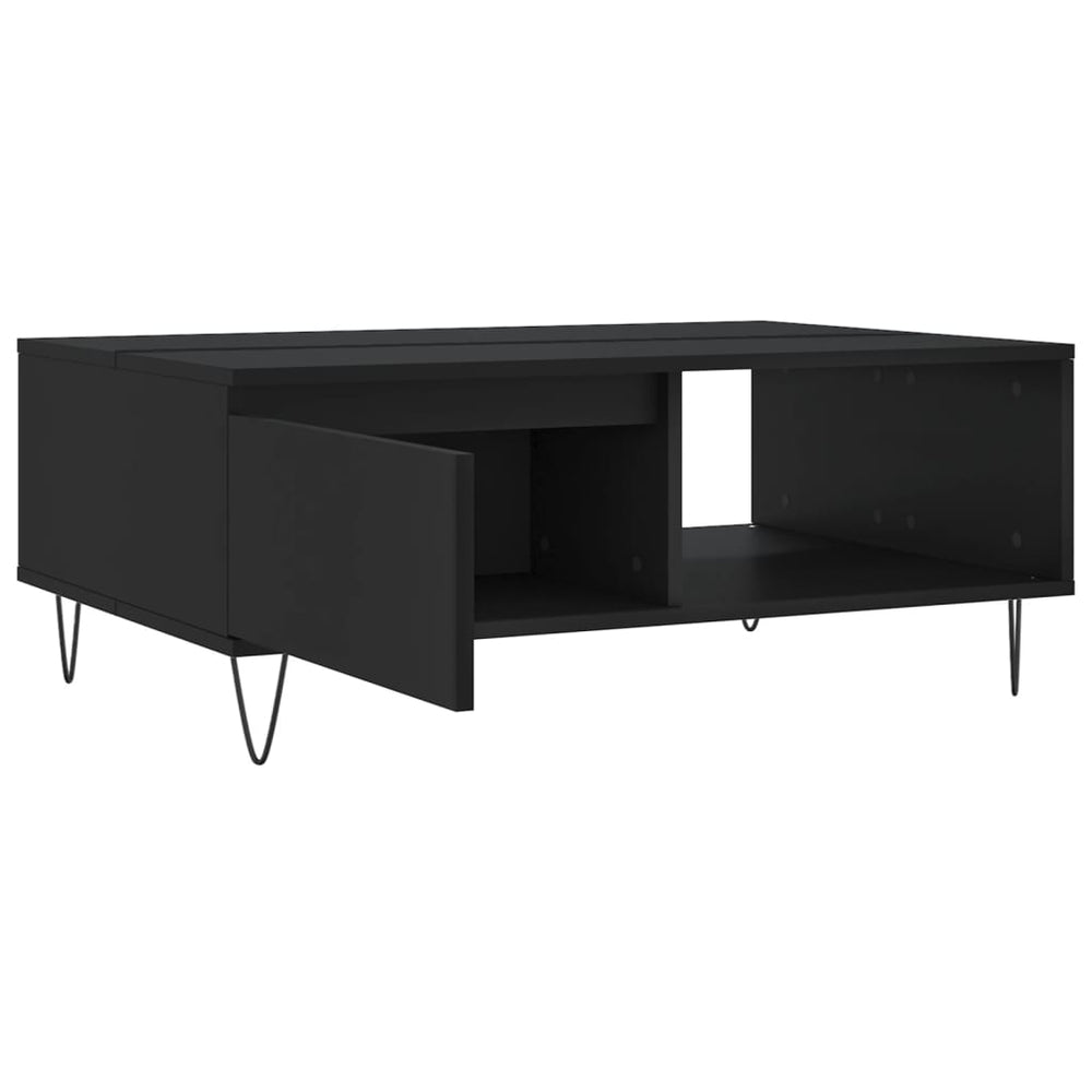 Salontafel 90x60x35 cm bewerkt hout zwart MeubelReus