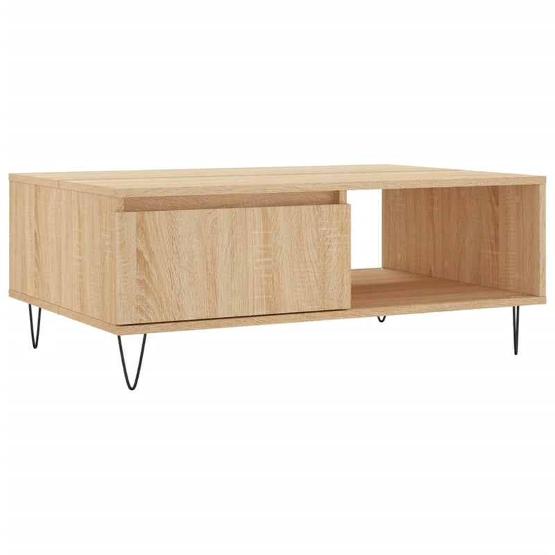 Salontafel 90x60x35 cm bewerkt hout sonoma eikenkleurig MeubelReus