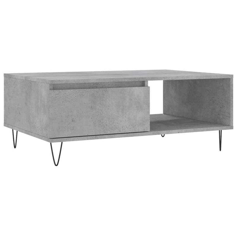 Salontafel 90x60x35 cm bewerkt hout betongrijs MeubelReus