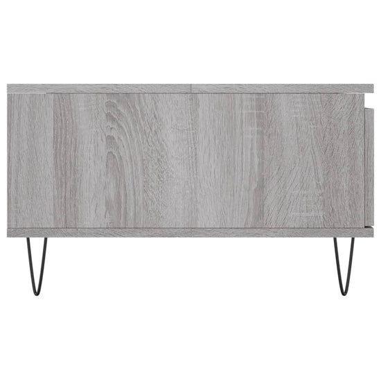 Salontafel 90x60x35 cm bewerkt hout grijs sonoma eikenkleurig MeubelReus