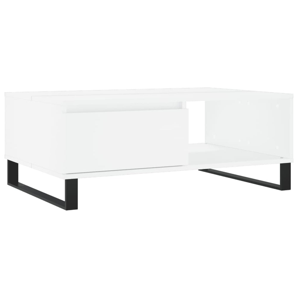 Salontafel 90x60x35 cm bewerkt hout wit MeubelReus