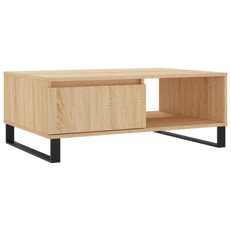 Salontafel 90x60x35 cm bewerkt hout sonoma eikenkleurig MeubelReus